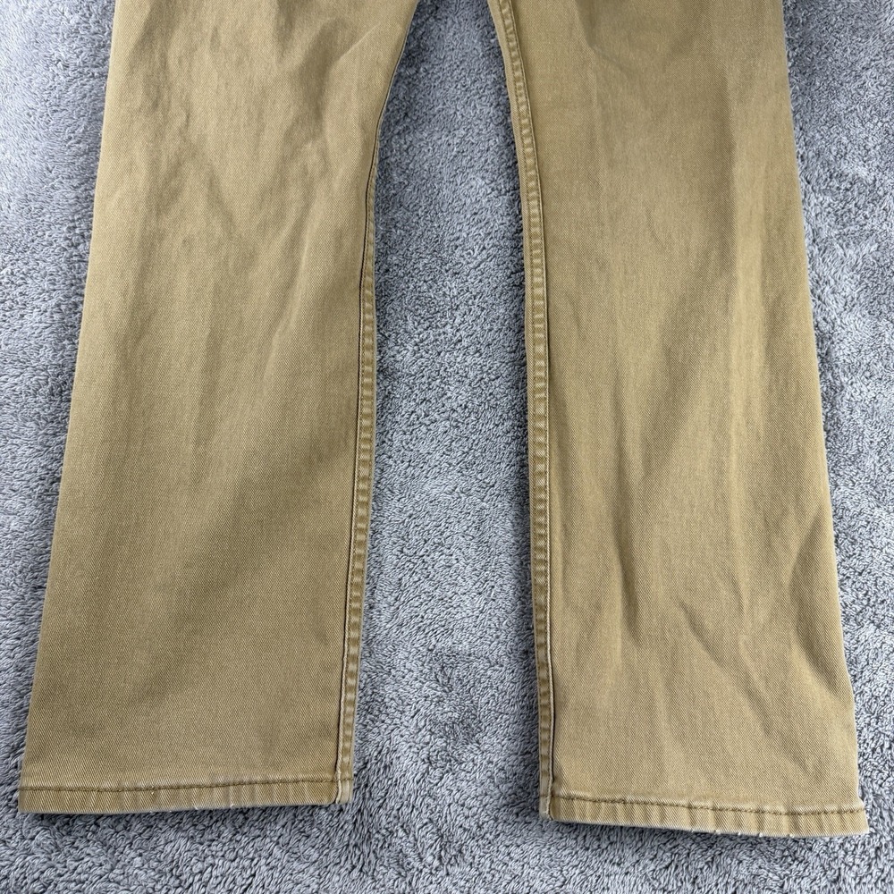 Levis 513 Slim Straight Jeans Mens 32x30 Beige Low Rise - Picture 13 of 14